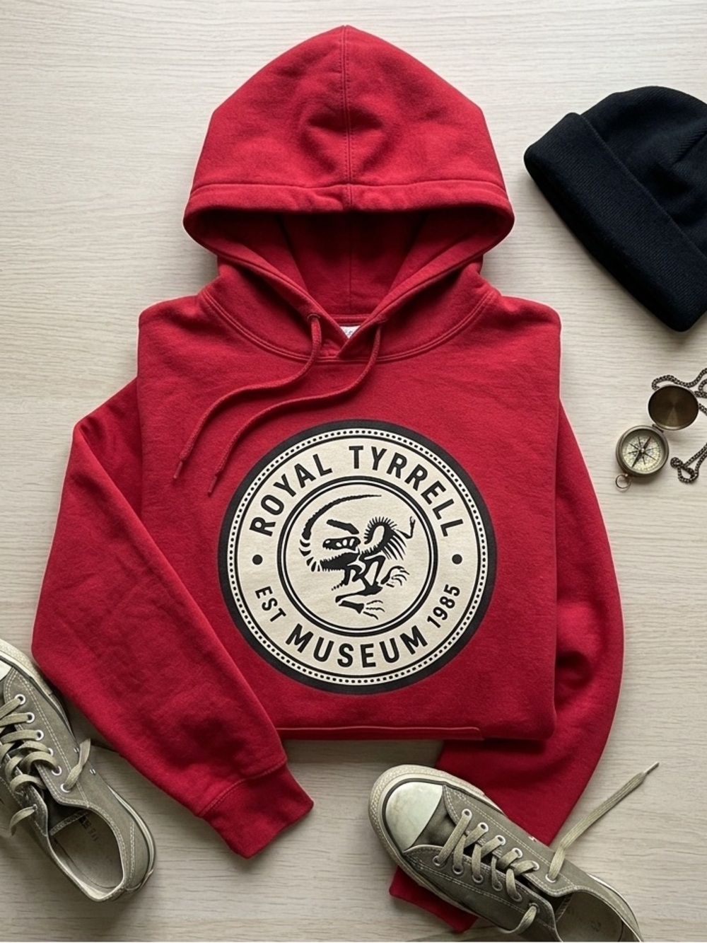 Royal Tyrrell Museum Red Graphic Hoodie - Size Small